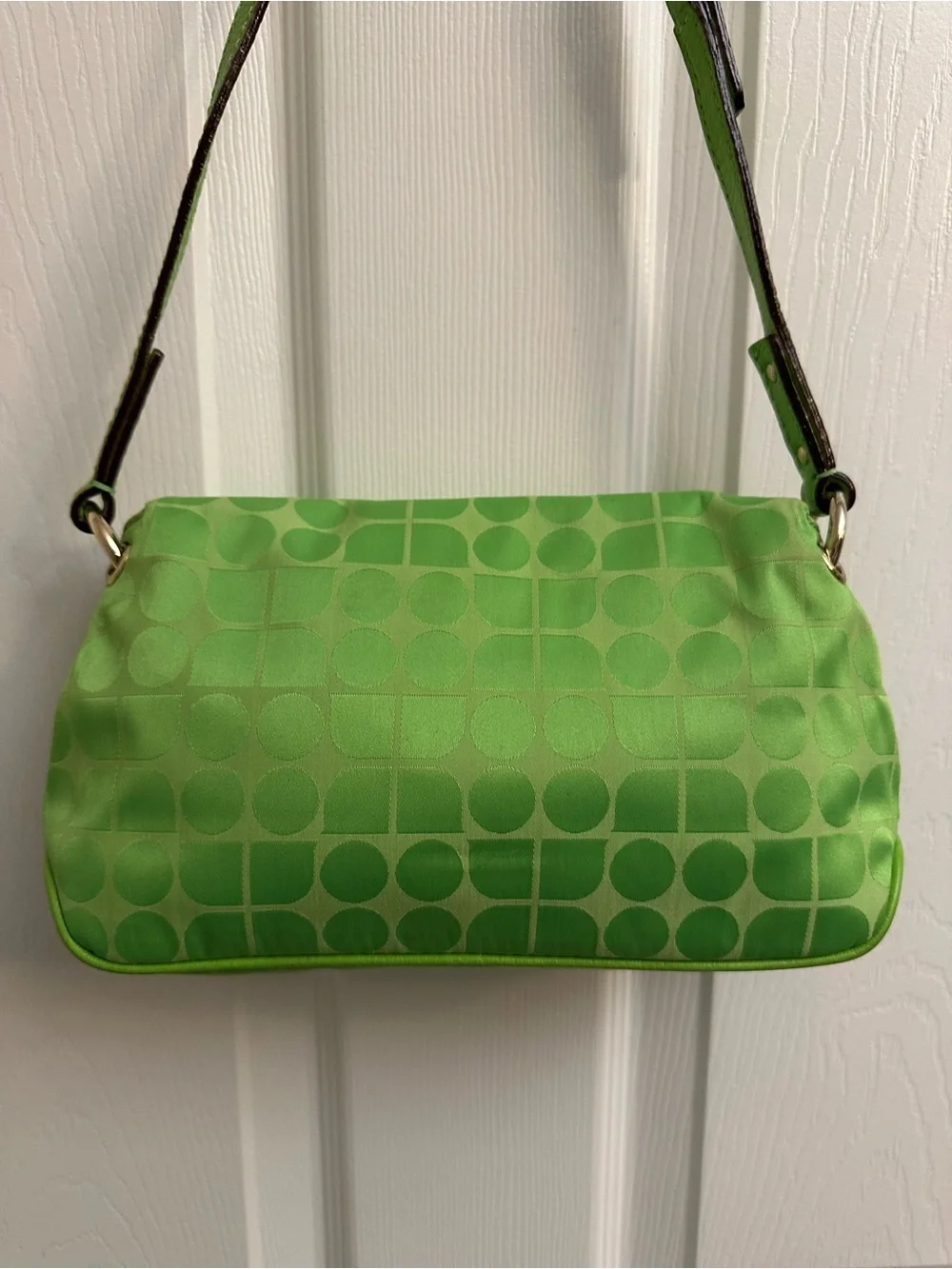 kate spade Lime Green Patterned Shoulder Bag